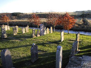 Marnoch Cemetry and the River Deveron