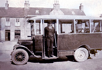 Alex Hay with His First Bus
