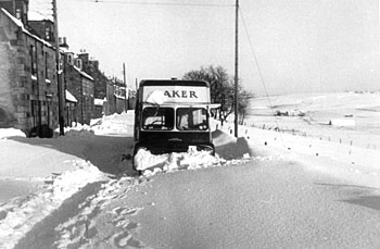 Baker's Van Stranded in Snow