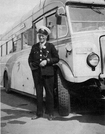 Bob Pirie with Bluebird Bus