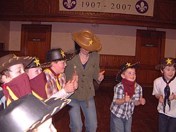 Cowboys line-dancing
