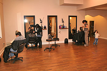 Inside the salon
