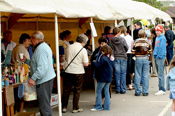 A section of the Sales and Information Stalls