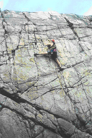 Andy Lawson rock climbing