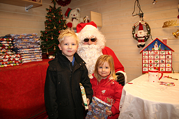 Taylor & McKenzie with Santa