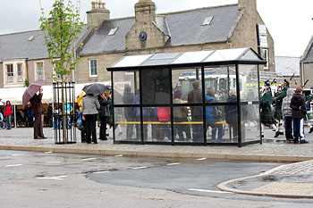 New bus shelter