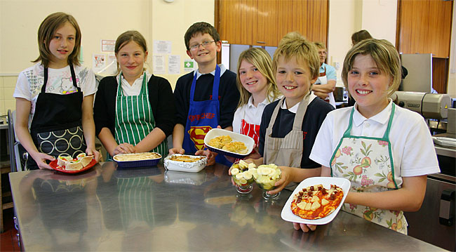 The winners show off some of their cookery