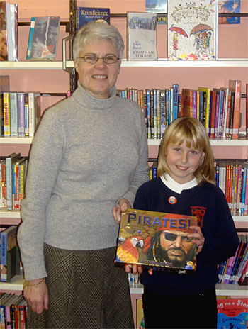 Brenda with Treasure Hunt winner Rebecca