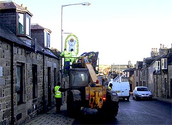 Erecting Christmas Lights