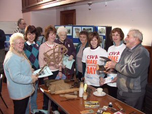 Volunteers and visitors