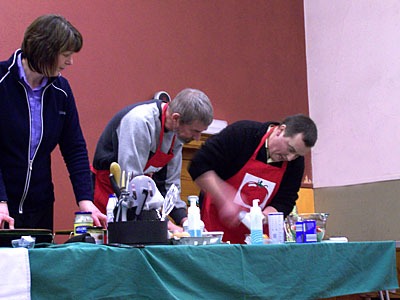 Red team hard at it