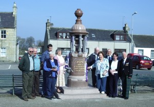 The Community Council celebrate the restoration of the Auchinachie Fountain in 2007