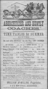 Horse Bus Timetable
