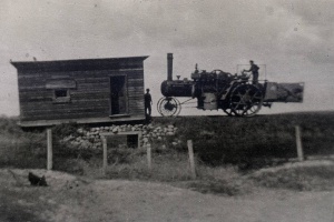 Steam Traction Engine At Work